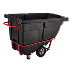 Rotomolded Tilt Truck, 0.5 cu yd, 850 lb Capacity, Plastic, Black