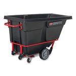 Rotomolded Tilt Truck, 202 gal, 1,250 lb Capacity, Plastic, Black