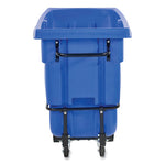 Rotomolded Recycling Tilt Truck, 1 cu yd, 1,250 lb Capacity, Plastic/Steel Frame, Blue