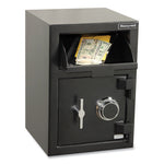 Steel Depository Safe with Combo Lock, 14 x 14.2 x 20, 1.06 cu ft, Black