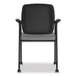 Nucleus Series Recharge Guest Chair, Supports up to 300 lb, 24.81" x 23.5" x 36.38", Frost Seat, Black Back, Black Base