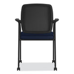 Nucleus Series Recharge Guest Chair, Supports up to 300 lb, 24.81" x 23.5" x 36.38", Navy Seat, Black Back, Black Base