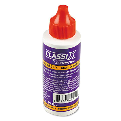 Refill Ink for Classix Stamps, 2 oz Bottle, Red