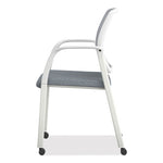 Nucleus Series Recharge Guest Chair, Supports up to 300 lb, 24.81" x 23.5" x 36.38", Basalt Seat, Fog Back, White Base