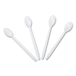 Polypropylene Cutlery, Soda Spoon, 7.87", White, 1,000/Carton