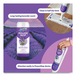 PowerMop Cleaning Solution and Pads Refill Pack, Lavender, 25.3 oz Bottle and 5 Pads per Pack, 4 Packs/Carton