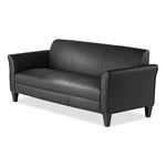 Alera Reception Lounge Furniture, 3-Cushion Sofa, 77w x 31.5d x 32h, Black