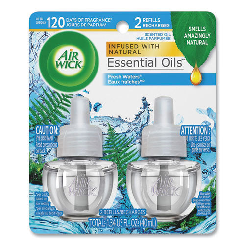 Scented Oil Refill, Fresh Waters, 0.67 oz, 2/Pack, 6 Pack/Carton