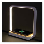 Wireless Charging Station with Night Light, USB, White, Ships in 1-3 Business Days