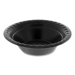 Placesetter Deluxe Laminated Foam Dinnerware, Bowl, 4 oz, Black 1,250/Carton