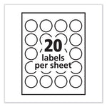 Round Print-to-the Edge Labels with SureFeed and EasyPeel, 1.67" dia, Glossy Clear, 500/PK