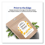 Textured Arched Print-to-the-Edge Labels, Laser Printers, 3 x 2.25, White, 9/Sheet, 10 Sheets/Pack