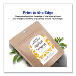 Textured Arched Print-to-the-Edge Labels, Laser Printers, 4.75 x 3.5, White, 4/Sheet, 10 Sheets/Pack