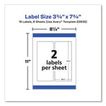 Durable Water-Resistant Wraparound Labels w/ Sure Feed, 3.25 x 7.75, 16/PK