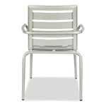 Zarco Series Armchair, Outdoor-Seating, Supports Up to 300 lb, 18" Seat Height, Silver Seat, Silver Back, Silver Base