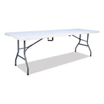 Bifold Resin Folding Table, Rectangular, 94.5" x 29.9" x 30", White Granite Top, Gray Base/Legs, 2/Pack