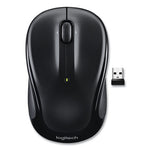 M325S Wireless Mouse, 2.4 GHz Frequency, 32.8 ft Wireless Range, Left/Right Hand Use, Black