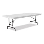 Adjustable Folding Tables, Rectangular, 60" x 30" x 22" to 32", Gray Top, Black Legs, 4/Pallet