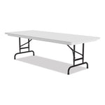 Adjustable Folding Tables, Rectangular, 60" x 30" x 22" to 32", Gray Top, Black Legs, 4/Pallet