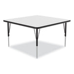 Markerboard Activity Tables, Square, 48" x 48" x 19" to 29", White Top, Black Legs, 4/Pallet