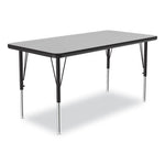 Adjustable Activity Table, Rectangular, 48" x 24" x 19" to 29", Granite Top, Black Legs, 4/Pallet