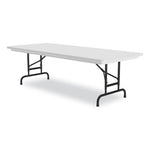 Adjustable Folding Tables, Rectangular, 72" x 30" x 22" to 32", Gray Top, Black Legs, 4/Pallet