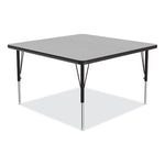 Adjustable Activity Tables, Square, 48" x 48" x 19" to 29", Gray Top, Black Legs, 4/Pallet