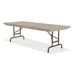 Adjustable Folding Tables, Rectangular, 96" x 30" x 22" to 32", Mocha Top, Brown Legs, 4/Pallet