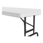 Adjustable Folding Tables, Rectangular, 96" x 30" x 22" to 32", Gray Top, Black Legs, 4/Pallet