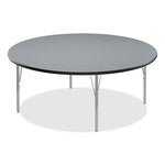 Height Adjustable Activity Tables, Round, 60" x 19" to 29", Gray Granite Top, Gray Legs, 4/Pallet