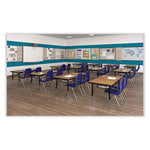 Markerboard Activity Tables, Rectangular, 60" x 30" x 19" to 29", White Top, Black Legs, 4/Pallet