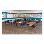 Markerboard Activity Tables, Rectangular, 48" x 24" x 19" to 29", White Top, Black Legs, 4/Pallet