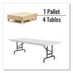 Adjustable Folding Tables, Rectangular, 60" x 30" x 22" to 32", Gray Top, Black Legs, 4/Pallet