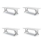 Adjustable Folding Tables, Rectangular, 60" x 30" x 22" to 32", Gray Top, Black Legs, 4/Pallet