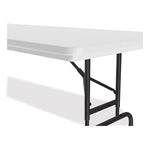 Adjustable Folding Tables, Rectangular, 72" x 30" x 22" to 32", Gray Top, Black Legs, 4/Pallet