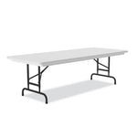 Adjustable Folding Tables, Rectangular, 72" x 30" x 22" to 32", Gray Top, Black Legs, 4/Pallet