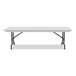 Adjustable Folding Tables, Rectangular, 96" x 30" x 22" to 32", Gray Top, Black Legs, 4/Pallet