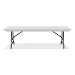 Adjustable Folding Tables, Rectangular, 60" x 30" x 22" to 32", Gray Top, Black Legs, 4/Pallet