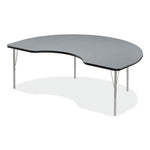 Adjustable Activity Tables, Kidney Shaped, 72" x 48" x 19" to 29", Gray Top, Gray Legs, 4/Pallet