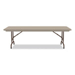 Adjustable Folding Tables, Rectangular, 72" x 30" x 22" to 32", Mocha Top, Brown Legs, 4/Pallet