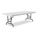 Adjustable Folding Tables, Rectangular, 96" x 30" x 22" to 32", Gray Top, Black Legs, 4/Pallet