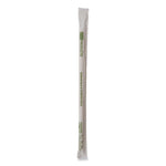 Renewable and Compostable PHA Straws, 10.25", Natural White, 1,250/Carton