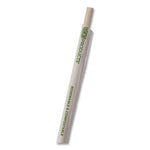 Renewable and Compostable PHA Straws, 10.25", Natural White, 1,250/Carton