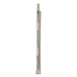 Renewable and Compostable PHA Straws, 10.25", Natural White, 1,250/Carton