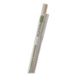 Renewable and Compostable PHA Straws, 7.75", Natural White, 2,000/Carton