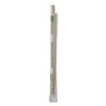 Renewable and Compostable PHA Straws, 7.75", Natural White, 2,000/Carton