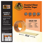 Crystal Clear Tape, 3" Core, 1.88" x 18 yds