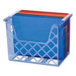 Blue Glacier Desktop File Organizer, 1 Section, Letter-Size, 8.63" Long, Translucent Blue