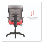 Alera Elusion Series Mesh Mid-Back Swivel/Tilt Chair, Supports Up to 275 lb, 17.9" to 21.8" Seat Height, Red