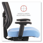 Alera Elusion Series Mesh Mid-Back Swivel/Tilt Chair, Supports Up to 275 lb, 17.9" to 21.8" Seat Height, Light Blue Seat